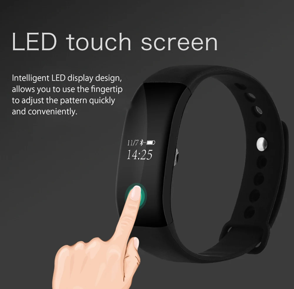 V66 Heart Rate Monitor Smart Wristband Anti-lost Sedentary Remind Bracelet
