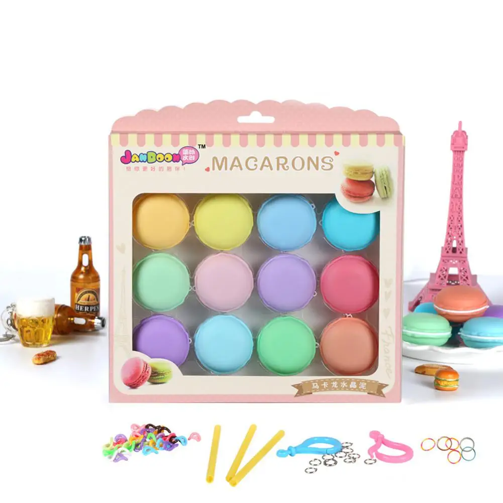 12pcs/set DIY Squishy Plasticine Colorful Macaron Crystal Slime Toys Blowing Bubbles Mud Funny Kids Gift stress reliever toys
12pcs/set DIY Squishy Plasticine Colorful Macaron Crystal Slime Toys Blowing Bubbles Mud Funny Kids Gift stress reliever toys