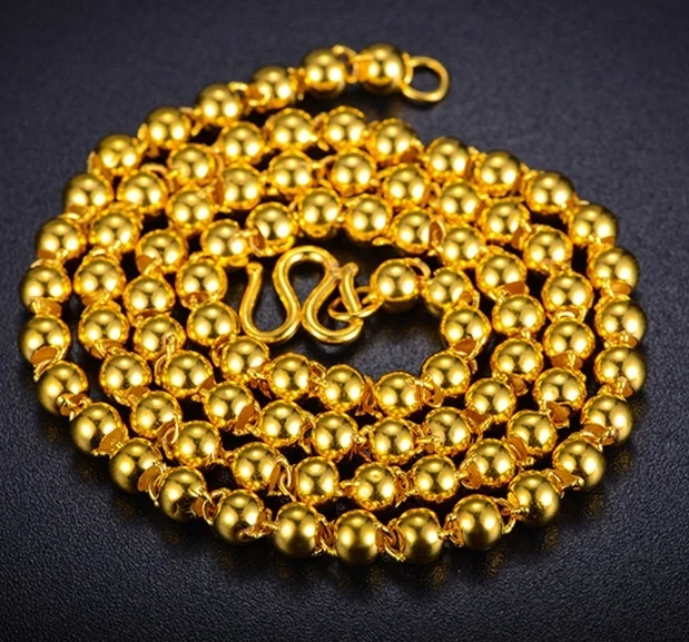 6MM Width Heavy Yellow Gold Filled Smooth Solid Beads Link Chain Necklace for Men Bling bling Buddha Beads Necklace
6MM Width Heavy Yellow Gold Filled Smooth Solid Beads Link Chain Necklace for Men Bling bling Buddha Beads Necklace