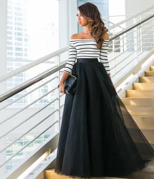 2PCS Women Lady Fashion Striped Tops Blouse Brief Long Sleeve Off Shoulder Maxi Striped Party Long Skirt Set 2pcs Summer Lady
2PCS Women Lady Fashion Striped Tops Blouse Brief Long Sleeve Off Shoulder Maxi Striped Party Long Skirt Set 2pcs Summer Lady