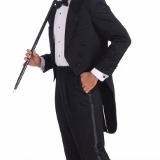Forum Novelties 214261 Vintage Hollywood Mans Tuxedo Adult Costume - Black & White - Standard (1)