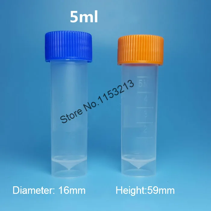 

200pcs/bag 5ml freezing tube with scale and silicone washers preservative frozen sample Sub-tube Cryopreservation tube