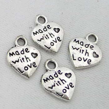 500pcs heart made with love pendants charms antique silver Handmade Jewelry Making earring bracelet necklace keychain DIY12x10mm
500pcs heart made with love pendants charms antique silver Handmade Jewelry Making earring bracelet necklace keychain DIY12x10mm