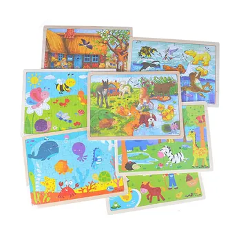 60pcs/set Early Educational Cartoon Animal Wooden Puzzles For Children,Kids Toys
60pcs/set Early Educational Cartoon Animal Wooden Puzzles For Children,Kids Toys