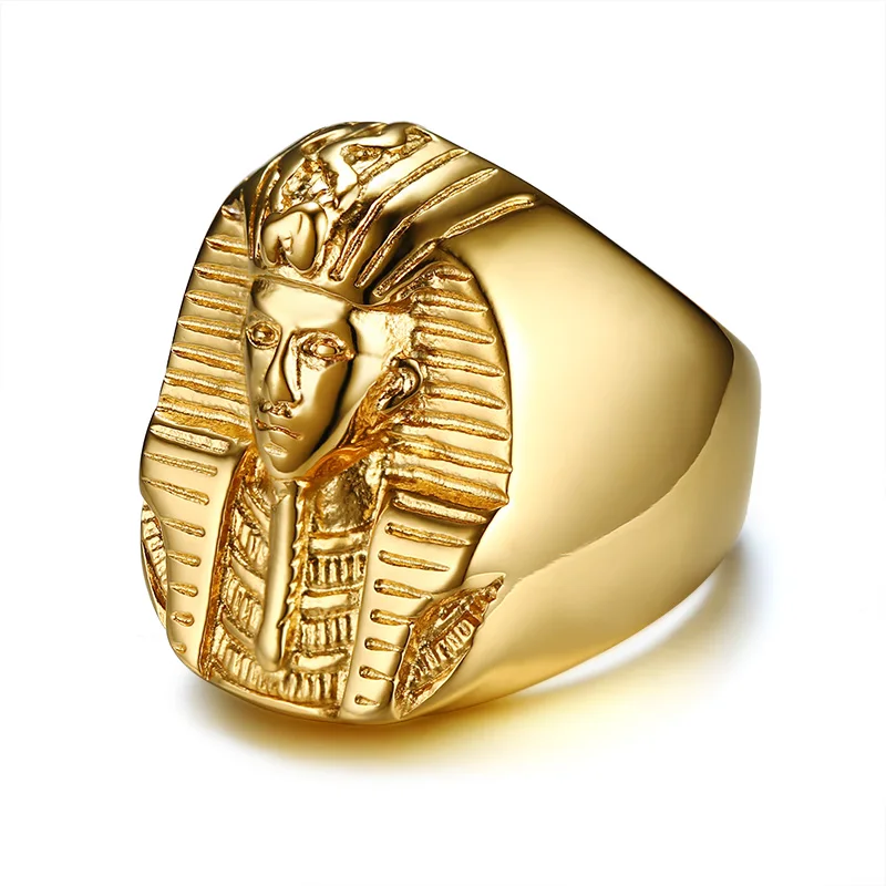 Gold Color Mysterious Ancient Egyptian Pharaoh Ring Rock Punk Stainless Steel Men's Signet Bling Ring for Men Finger Jewelry
Gold Color Mysterious Ancient Egyptian Pharaoh Ring Rock Punk Stainless Steel Men's Signet Bling Ring for Men Finger Jewelry