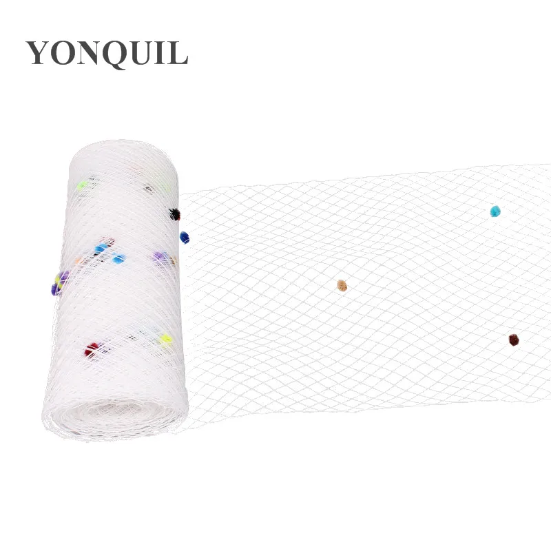 White or multiple color Birdcage veils with dot 25CM Width Veiling DIY hair accessories Netting wedding fascinator base material
White or multiple color Birdcage veils with dot 25CM Width Veiling DIY hair accessories Netting wedding fascinator base material