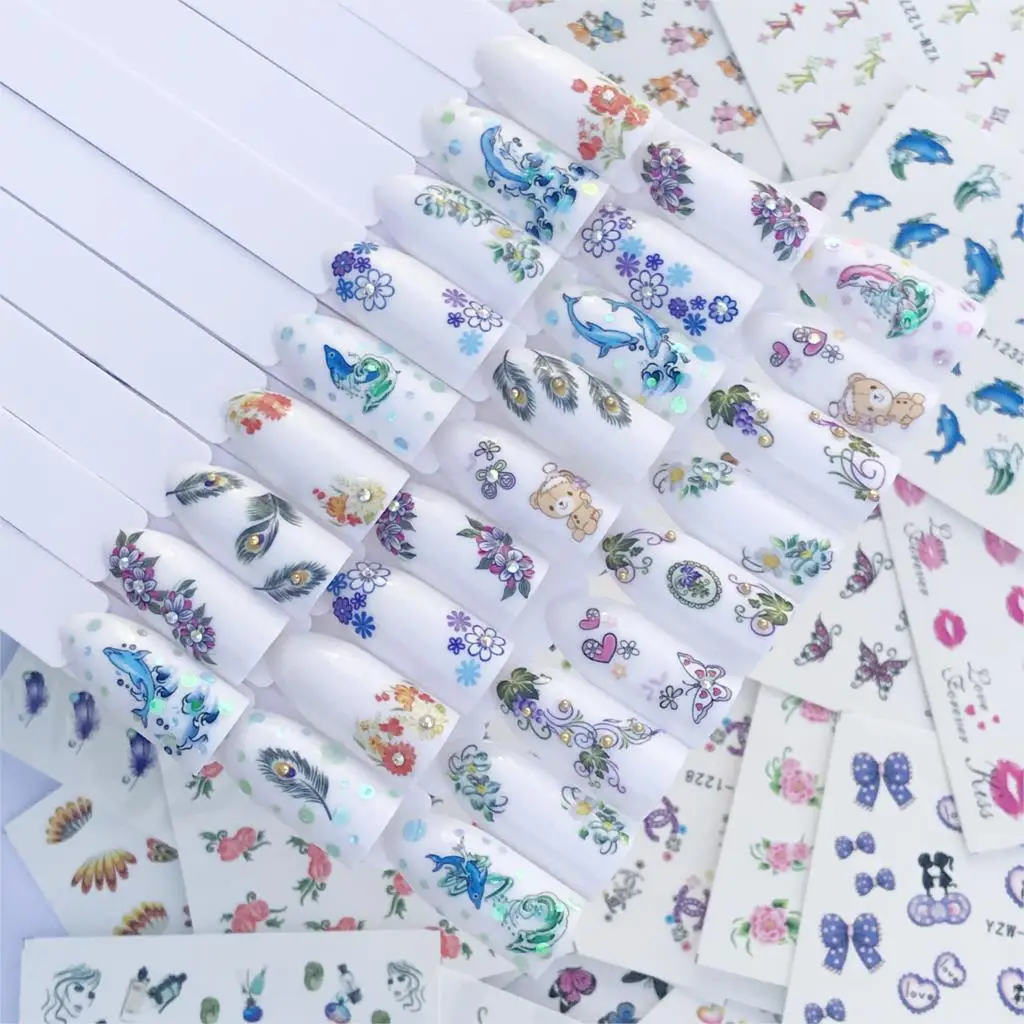YWK 60 PCS Pretty Nails Wraps Flower Water Transfers Nail Art Stickers Foil Manicure Decal Decoration DIY Nail Tools
YWK 60 PCS Pretty Nails Wraps Flower Water Transfers Nail Art Stickers Foil Manicure Decal Decoration DIY Nail Tools