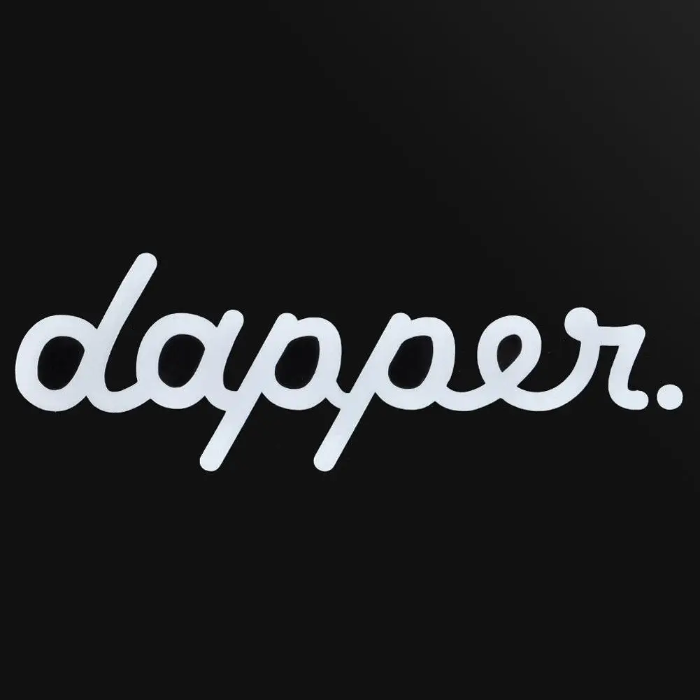 Car Styling Sticker 15.5X5.5CM DAPPER White Banner Sticker Vinyl Decal Black/Silver Car Sticker
Car Styling Sticker 15.5X5.5CM DAPPER White Banner Sticker Vinyl Decal Black/Silver Car Sticker