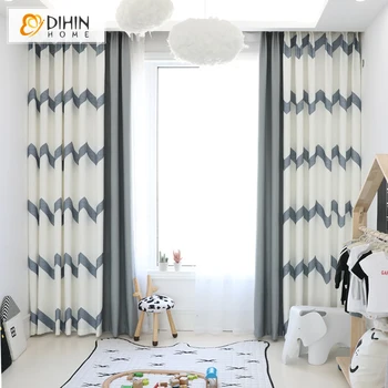 DIHINHOME Modern Wave Printed Blackout Curtains For Living Room Window Curtain Customized
DIHINHOME Modern Wave Printed Blackout Curtains For Living Room Window Curtain Customized