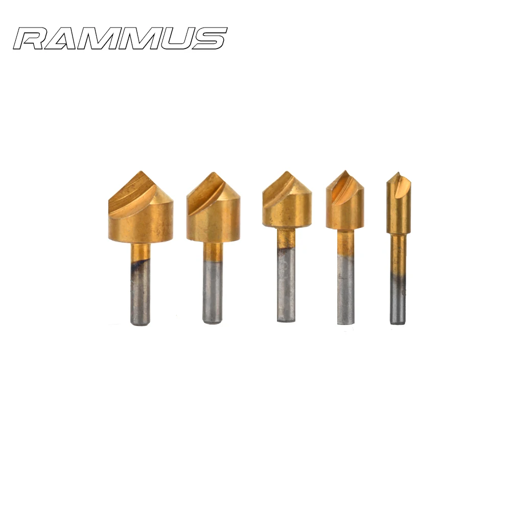 5pcs Metric 6mm 10mm 13mm 16mm 19mm Titanium Coated Countersinks Single Blade 90 Degree Chamfering Cutter Chamfer Drill Press
5pcs Metric 6mm 10mm 13mm 16mm 19mm Titanium Coated Countersinks Single Blade 90 Degree Chamfering Cutter Chamfer Drill Press