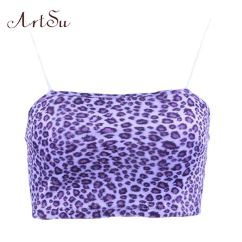 ArtSu Leopard Sexy Top Women Sleeveless Bustier Crop Top Mujer Off Shoulder Spaghetti Strap Purple Camisole Camis ASVE20379
ArtSu Leopard Sexy Top Women Sleeveless Bustier Crop Top Mujer Off Shoulder Spaghetti Strap Purple Camisole Camis ASVE20379