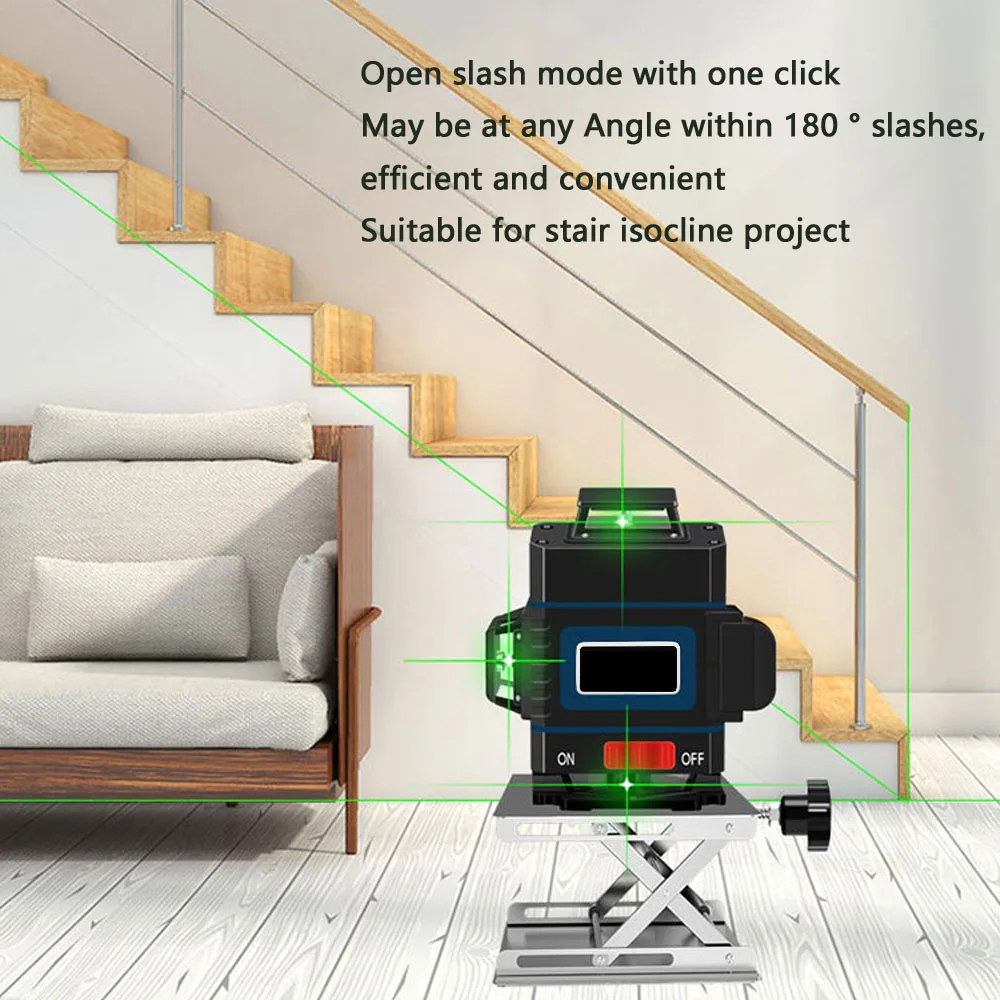 Laser Level 16 lines green line 3D Self-Leveling 360 Horizontal And Vertical Super Powerful Laser level green Beam laser level
Laser Level 16 lines green line 3D Self-Leveling 360 Horizontal And Vertical Super Powerful Laser level green Beam laser level