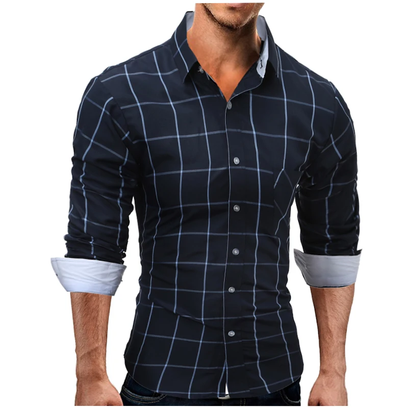 2018 New Fashion Casual Men Shirt Long Sleeve Business Slim Fit Plaid Shirt Mens Dress Shirts Men Clothes Large Size XXXL JKSJ
2018 New Fashion Casual Men Shirt Long Sleeve Business Slim Fit Plaid Shirt Mens Dress Shirts Men Clothes Large Size XXXL JKSJ
