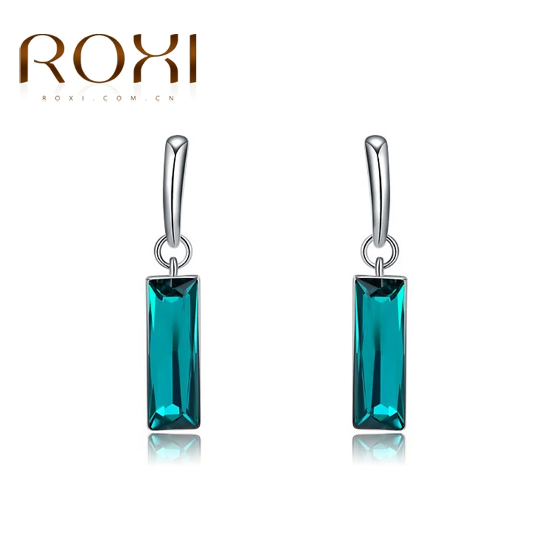 2017 ROXI Women Dangle Earrings Nickel Free Jewellery Fashion Rectangle Shape Blue Crystal Drop Earring Wedding Engagement Gift
2017 ROXI Women Dangle Earrings Nickel Free Jewellery Fashion Rectangle Shape Blue Crystal Drop Earring Wedding Engagement Gift