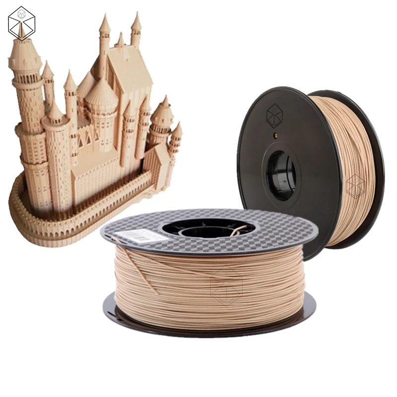 

3D Printer Pla Filament Wood 1.75mm Wooden Color 3D Printing Material Pla Wood 3D Pinter Filament 0.5kg Sample For 3D Printing