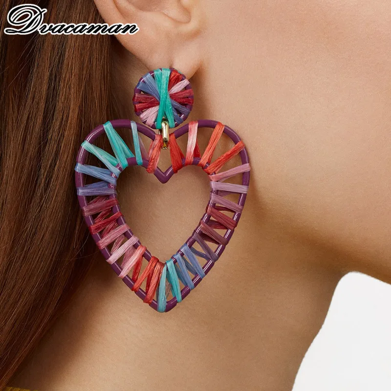 Dvacaman Bohemian REGINA RAFFIA HEART Drop Earrings for Women Fashion Charm Metal Statement Earrings Dangle Bridal Party Jewelry
Dvacaman Bohemian REGINA RAFFIA HEART Drop Earrings for Women Fashion Charm Metal Statement Earrings Dangle Bridal Party Jewelry