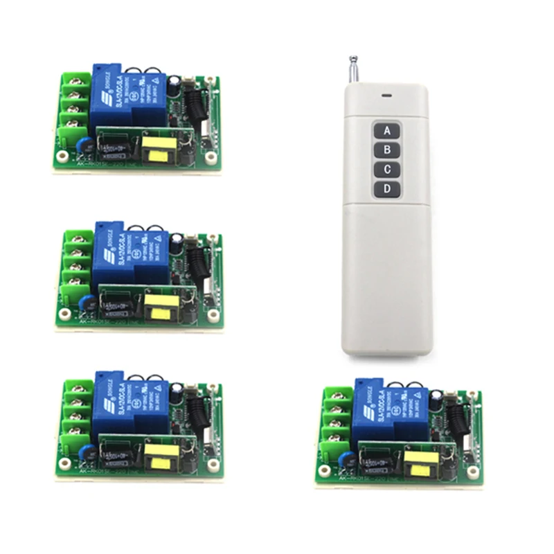 AC250V 110V 1CH Wireless Remote Controls 4pcs Switch remote light switch 30A 1pc RF water pump controller 4126
AC250V 110V 1CH Wireless Remote Controls 4pcs Switch remote light switch 30A 1pc RF water pump controller 4126