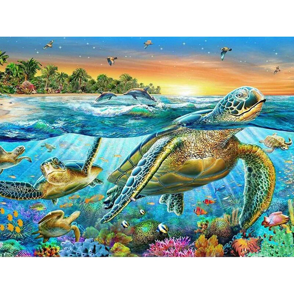 Full Square Drill 5D DIY Diamond Painting "Sea Turtle" handmade 3D Embroidery set Cross Stitch Mosaic Decor gift
Full Square Drill 5D DIY Diamond Painting "Sea Turtle" handmade 3D Embroidery set Cross Stitch Mosaic Decor gift