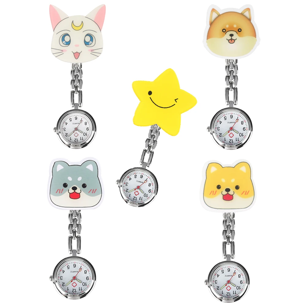 Unique Plastic Cartoon Pattern Ornament Nurse Premium Quartz Watches for Women Practical Luminous Function Pendant Watch | Наручные часы