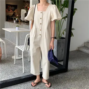 Alien Kitty Solid Loose Vintage Short Sleeves Fashion Casual Women Jumpsuit Square Collar High Quality Pants Jumpsuits Overalls
Alien Kitty Solid Loose Vintage Short Sleeves Fashion Casual Women Jumpsuit Square Collar High Quality Pants Jumpsuits Overalls