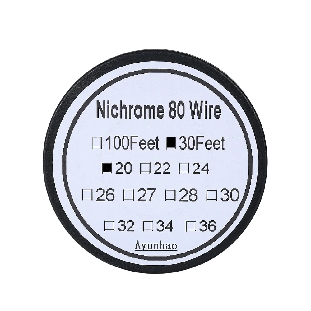10m/roll Nickel-chromium alloy wire 0.8mm 20Gauge Nichrome heating wires Heating Coil Wires for RDA RBA Atomizers
10m/roll Nickel-chromium alloy wire 0.8mm 20Gauge Nichrome heating wires Heating Coil Wires for RDA RBA Atomizers
