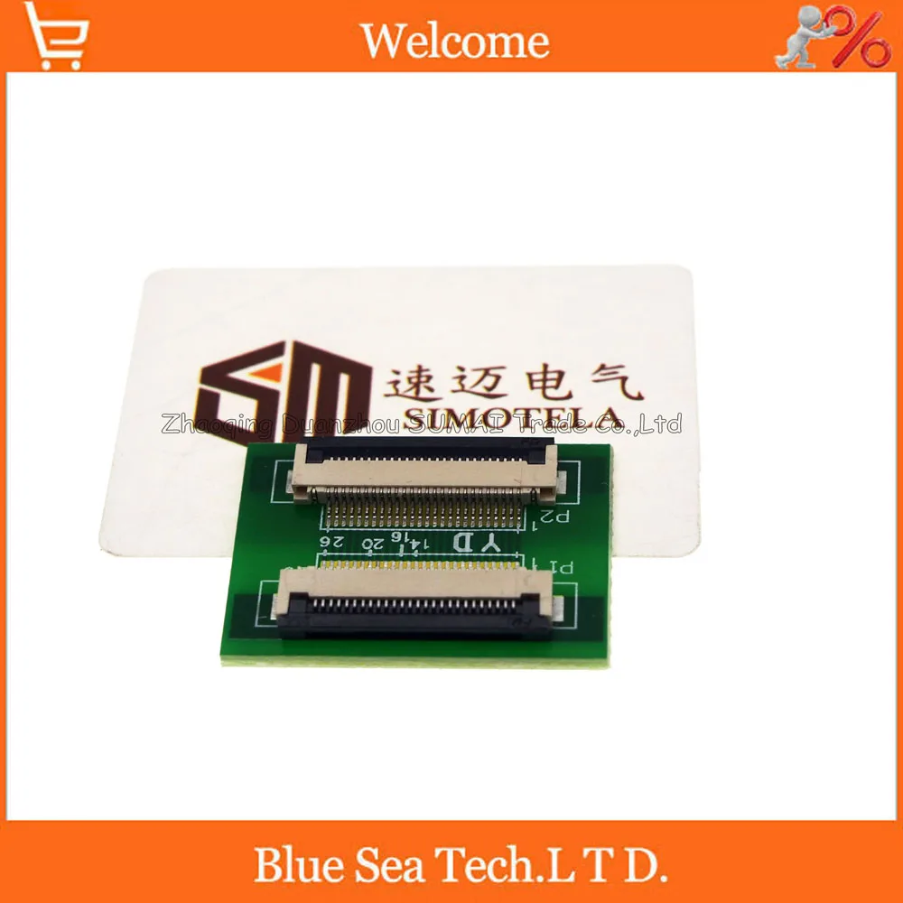 26 Pin 0.5mm FPC/FFC PCB connector socket adapter board,26P flat cable extend for LCD screen interface
26 Pin 0.5mm FPC/FFC PCB connector socket adapter board,26P flat cable extend for LCD screen interface