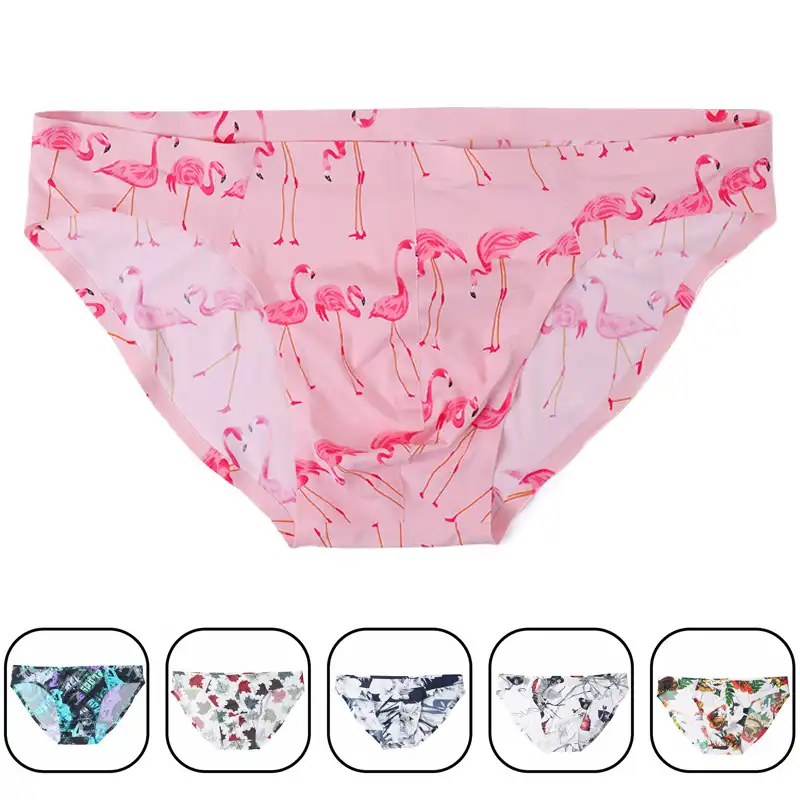 Men/'s Briefs Ultra-Thin Ice Silk Underwear Breathable Seamless Underpants Undies