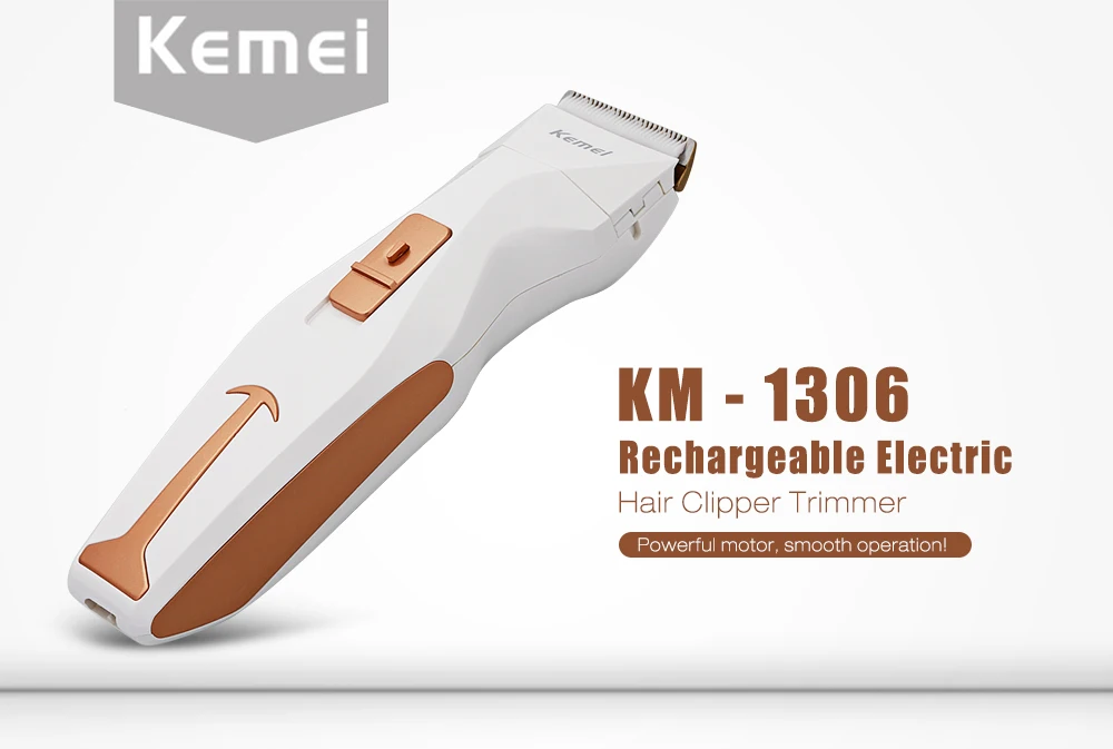 Перезаряжаемая электрическая машинка для стрижки волос Kemei KM-1306 триммер с