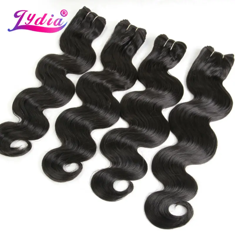 Lydia Hair Extension Body Wave 16"-26" Pure Color 2 3Pieces/lot Synthetic Hair Weaving For Women Hair Bundles
Lydia Hair Extension Body Wave 16"-26" Pure Color 2 3Pieces/lot Synthetic Hair Weaving For Women Hair Bundles