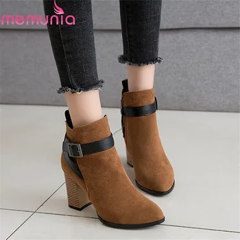 MEMUNIA 2020 new arrival women ankle boots flock pointed toe autumn high heels boots buckle zip fashion dress party shoes woman
MEMUNIA 2020 new arrival women ankle boots flock pointed toe autumn high heels boots buckle zip fashion dress party shoes woman
