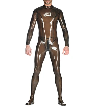 Semitransparent Latex Bodysuit Enclosed Latex Rubber Catsuit With Back Zip Through Crotch Men's Latex Clothes
Semitransparent Latex Bodysuit Enclosed Latex Rubber Catsuit With Back Zip Through Crotch Men's Latex Clothes