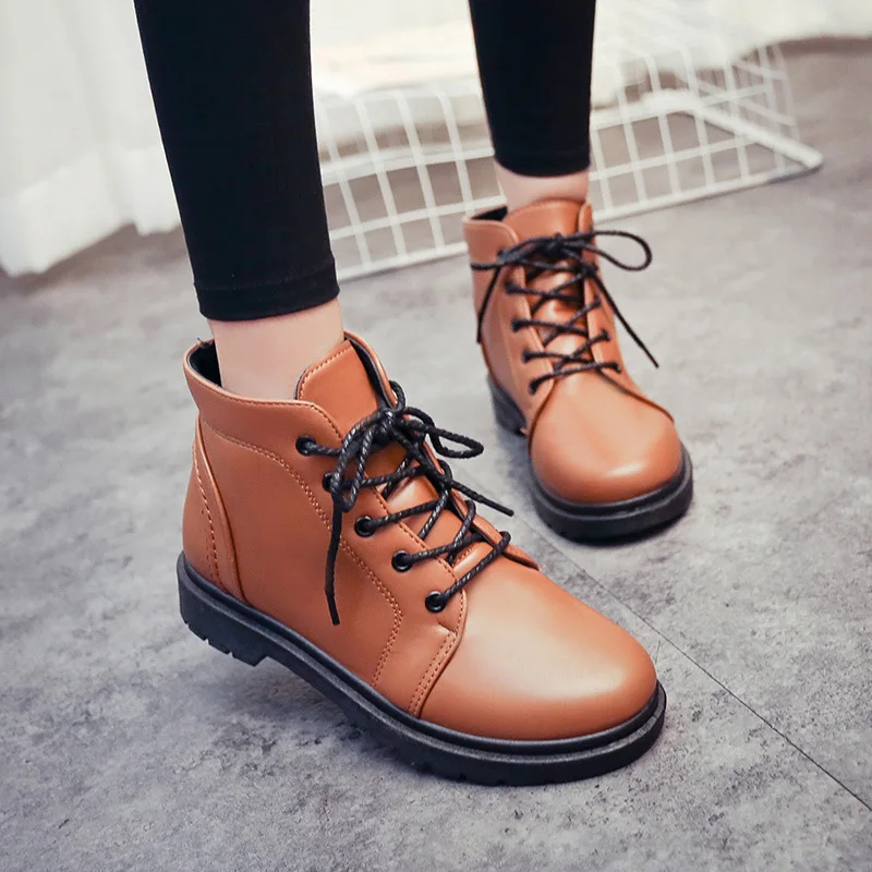 Women Boots Platforms Square Heel Ankle Boots Paint Leather Boots Motorcycle Botas Lady Shoes
Women Boots Platforms Square Heel Ankle Boots Paint Leather Boots Motorcycle Botas Lady Shoes