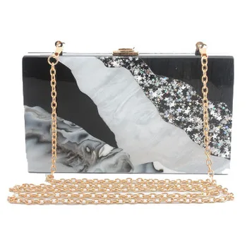 Women's Acrylic Marble Dinner Bag Women's Stars Small Square Bag Black And White Stripe Hand High-end Evening Bag
Women's Acrylic Marble Dinner Bag Women's Stars Small Square Bag Black And White Stripe Hand High-end Evening Bag