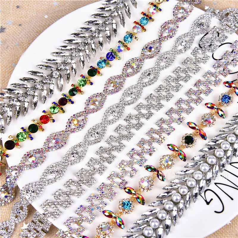 2yds AB Color Rhinestons Lace Trims Crystal Chain Lace Ribbons Wedding Bridal Dress Lace Applique Sewing Accessories Party Decor
2yds AB Color Rhinestons Lace Trims Crystal Chain Lace Ribbons Wedding Bridal Dress Lace Applique Sewing Accessories Party Decor
