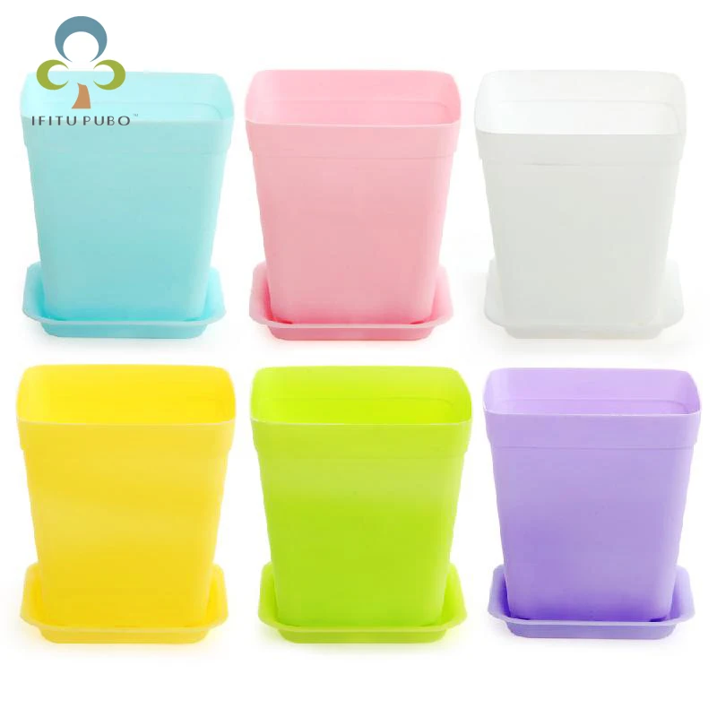 Hot sell 10pcs/pack FlowerPot Square Plastic Planter Nursery Garden Desk Home Decor Candy Color 7 Random Colors WYQ
Hot sell 10pcs/pack FlowerPot Square Plastic Planter Nursery Garden Desk Home Decor Candy Color 7 Random Colors WYQ