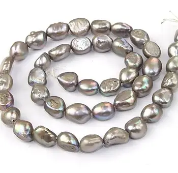 

Unique Pearls jewellery Store,Grey Rice Freshwater Pearl Cultured Pearl 8mm Loose Beads LC3-0141