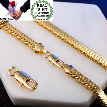 OMHXZJ Wholesale Personality Fashion Man Party Wedding Gift Gold Snake Chain 18KT Gold Bracelet+Necklace Jewelry Set SE43
OMHXZJ Wholesale Personality Fashion Man Party Wedding Gift Gold Snake Chain 18KT Gold Bracelet+Necklace Jewelry Set SE43
