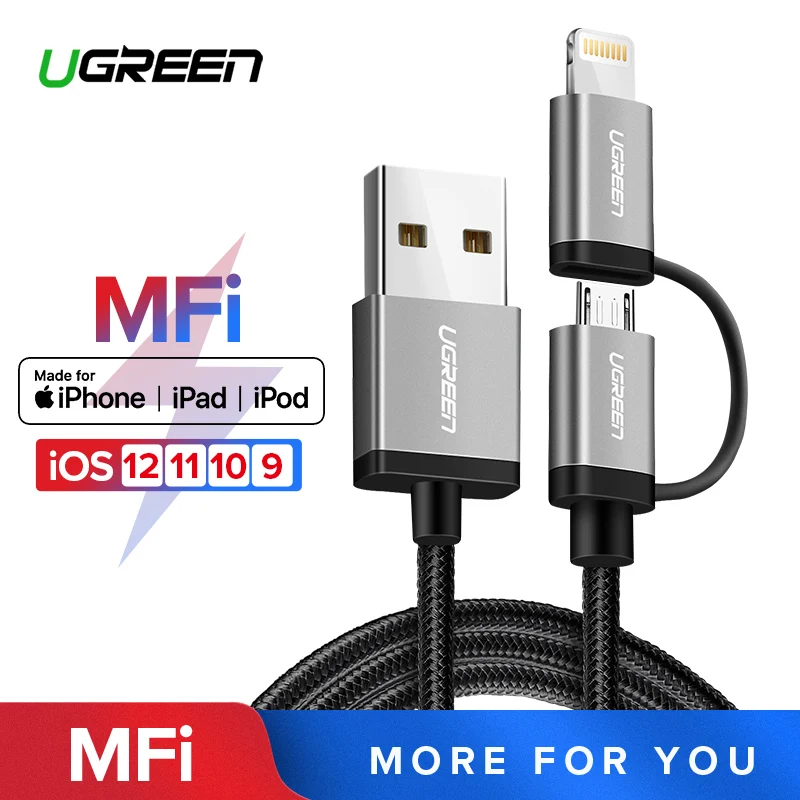 Ugreen 3 in 1 USB Cable for iPhone Xs Max 8 7 plus 2.4A Fast Charging Micro USB Type C Cable for Samsung S10 S9 S8 Plus USB Cord
Ugreen 3 in 1 USB Cable for iPhone Xs Max 8 7 plus 2.4A Fast Charging Micro USB Type C Cable for Samsung S10 S9 S8 Plus USB Cord