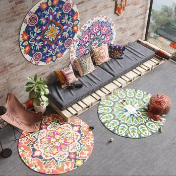 European Retro Ethnic Jacquard Kitchen Bathroom Anti Slip round Rugs Home Entrance round floor carpet Door Mat bedroom tapis
European Retro Ethnic Jacquard Kitchen Bathroom Anti Slip round Rugs Home Entrance round floor carpet Door Mat bedroom tapis