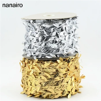 100 M Gold/Silver Silk Nature Artificial Leaf Leaves Vine For Wedding Box Decoration Foliage Handmade Scrapbooking Craft Wreath
100 M Gold/Silver Silk Nature Artificial Leaf Leaves Vine For Wedding Box Decoration Foliage Handmade Scrapbooking Craft Wreath