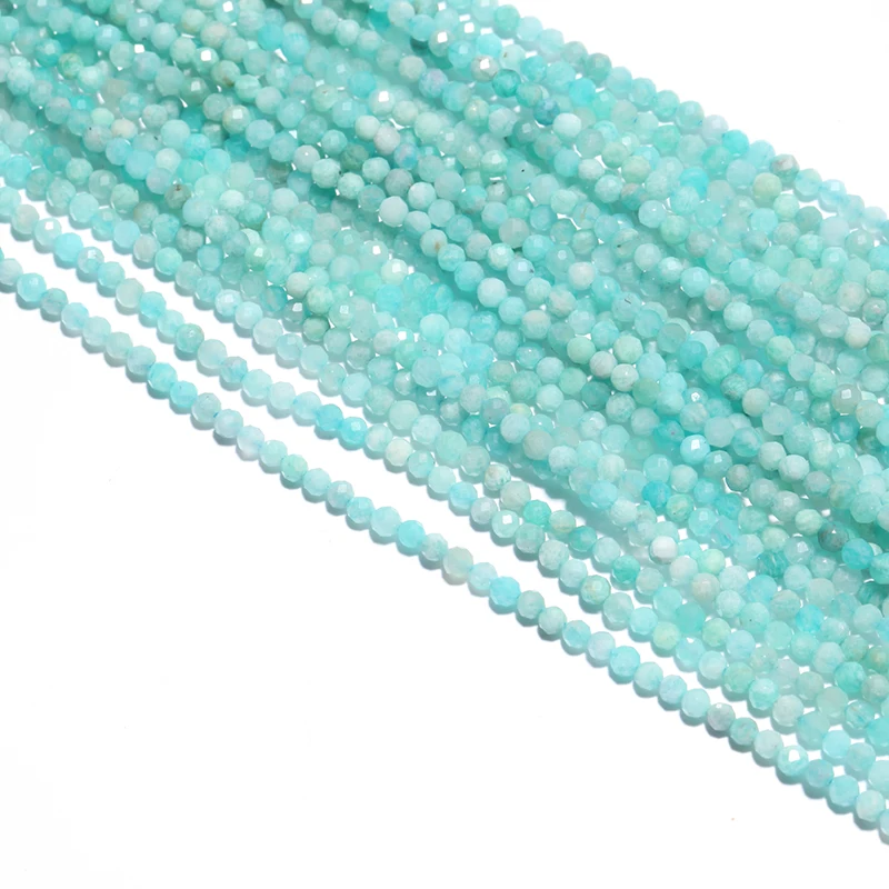 A Strand Natural Amazonite Faceted Loose Shining Beads 3MM 39cm 15'' Strand About 130 beads For Jewelry Making
A Strand Natural Amazonite Faceted Loose Shining Beads 3MM 39cm 15'' Strand About 130 beads For Jewelry Making