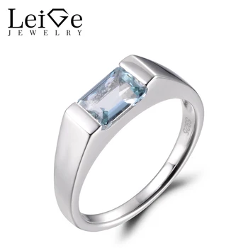 LeiGe Jewelry Natural Aquamarine Rings Proposal Ring March Birthstone Emerald Cut Ring Blue Gems 925 Sterling Silver for Women
LeiGe Jewelry Natural Aquamarine Rings Proposal Ring March Birthstone Emerald Cut Ring Blue Gems 925 Sterling Silver for Women