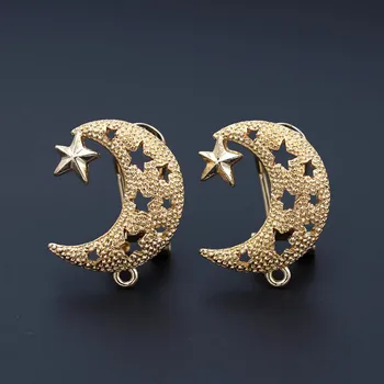 Earrings Post with Loop Hanger Moon Star DIY Metal African Chile Dubai Indian Women Wedding Clip Stud Earrings Jewelry Findings
Earrings Post with Loop Hanger Moon Star DIY Metal African Chile Dubai Indian Women Wedding Clip Stud Earrings Jewelry Findings