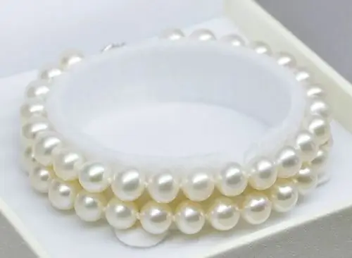FREE SHIPPING HOT sell new Style >>>>Charming AAA 2 row 7.5-8"8-9mm genuine south sea white pearl bracelet
FREE SHIPPING HOT sell new Style >>>>Charming AAA 2 row 7.5-8"8-9mm genuine south sea white pearl bracelet