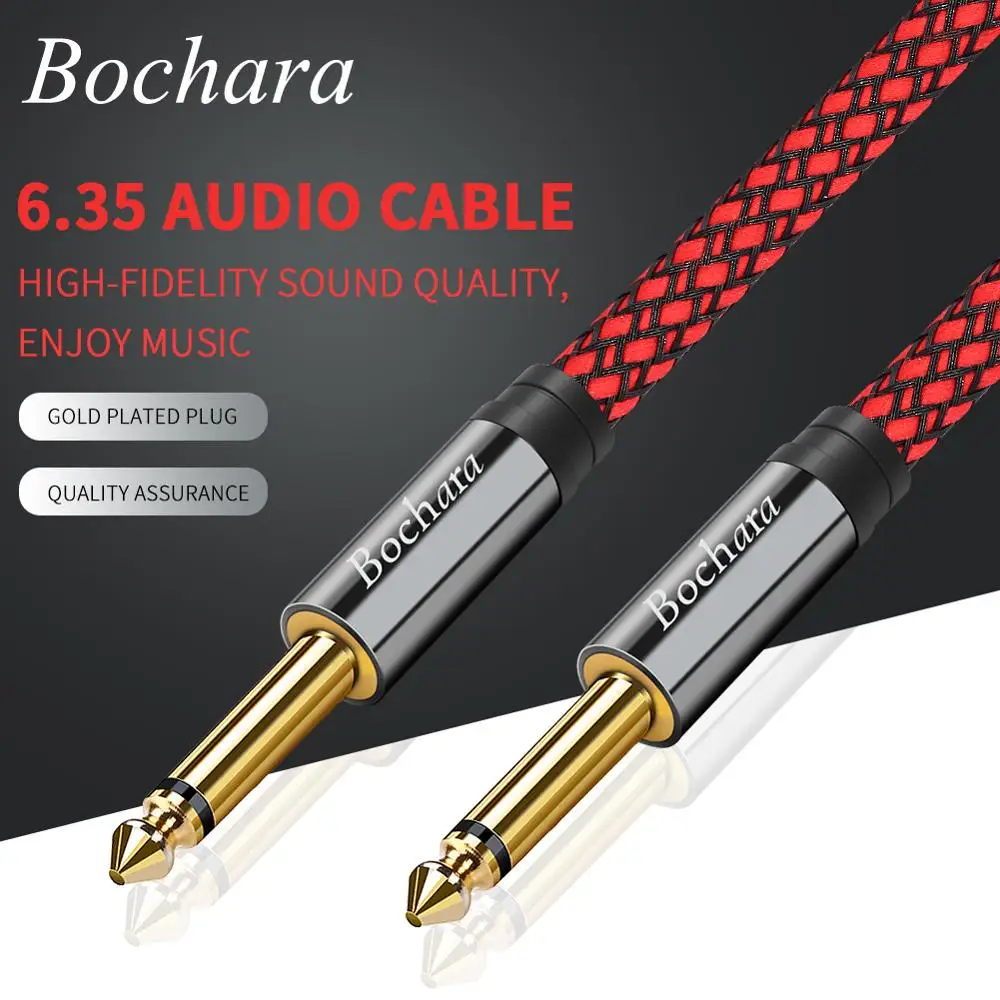 Bochara 6.35mm Guitar instrument Cable 1/4'' Jack 6.35mm TS OFC Audio Cable Foil Braided Shielded 2m 3m 5m 10m
Bochara 6.35mm Guitar instrument Cable 1/4'' Jack 6.35mm TS OFC Audio Cable Foil Braided Shielded 2m 3m 5m 10m