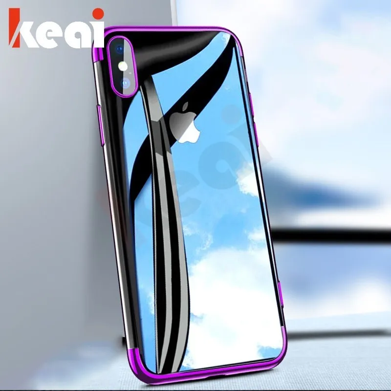Luxury Silicone Plating Frame Case For iPhone X XR 9 Soft TPU Clear Transparent Back Cover For iPhone 7 8 6 Xs Plus Max Capa Bag
Luxury Silicone Plating Frame Case For iPhone X XR 9 Soft TPU Clear Transparent Back Cover For iPhone 7 8 6 Xs Plus Max Capa Bag