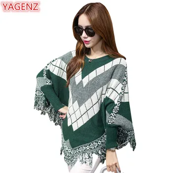 YAGENZ Batwing Sleeve Knitted Sweater Women Sweaters And Pullovers Spring Autumn Korean Style Ladies Wild Tassel Cape Cloak Coat
YAGENZ Batwing Sleeve Knitted Sweater Women Sweaters And Pullovers Spring Autumn Korean Style Ladies Wild Tassel Cape Cloak Coat