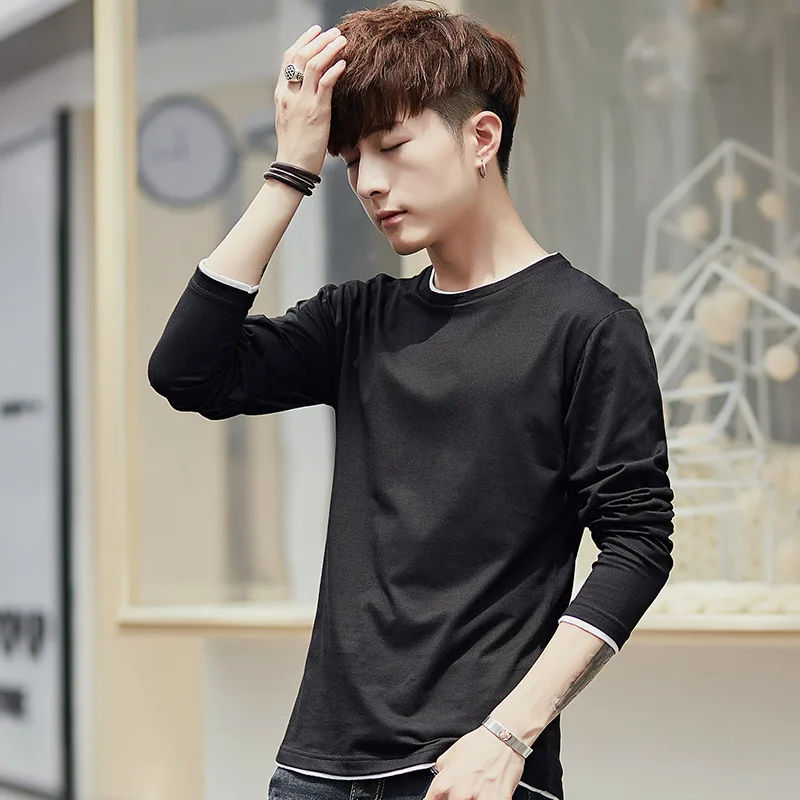 Autumn long sleeve t-shirt boys clothes students o-neck regular solid pullover men's T-shirts fashion Tops black grey white
Autumn long sleeve t-shirt boys clothes students o-neck regular solid pullover men's T-shirts fashion Tops black grey white