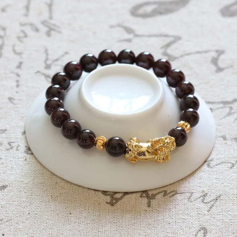 Natural Red Garnet Stone 9mm Beads Bracelet For Women Vintage Style With Lucky Pixiu Charm Feng Shui Jewelry
Natural Red Garnet Stone 9mm Beads Bracelet For Women Vintage Style With Lucky Pixiu Charm Feng Shui Jewelry