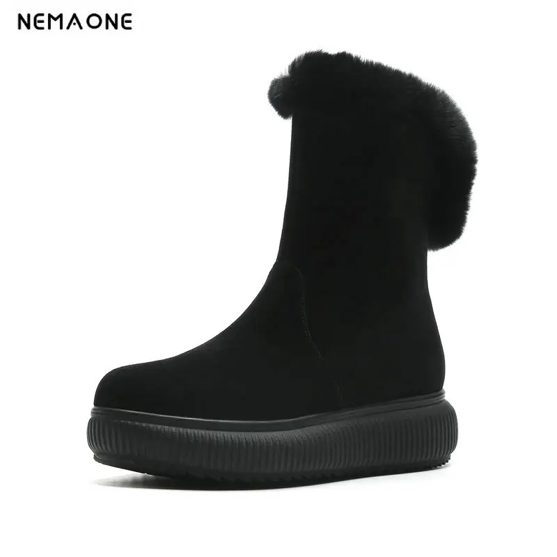 NemaoNe Winter Boots Women Warm Shoes Platform flat Heels 2018 Black pink Real Fur Ladies Snow Boots 
NemaoNe Winter Boots Women Warm Shoes Platform flat Heels 2018 Black pink Real Fur Ladies Snow Boots